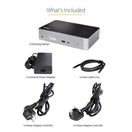 StarTech.com USB C Dock - 4K 60Hz Quad Monitor DisplayPort & HDMI - Universal USB-C Docking Station with 100W Power Delivery - - Image 6
