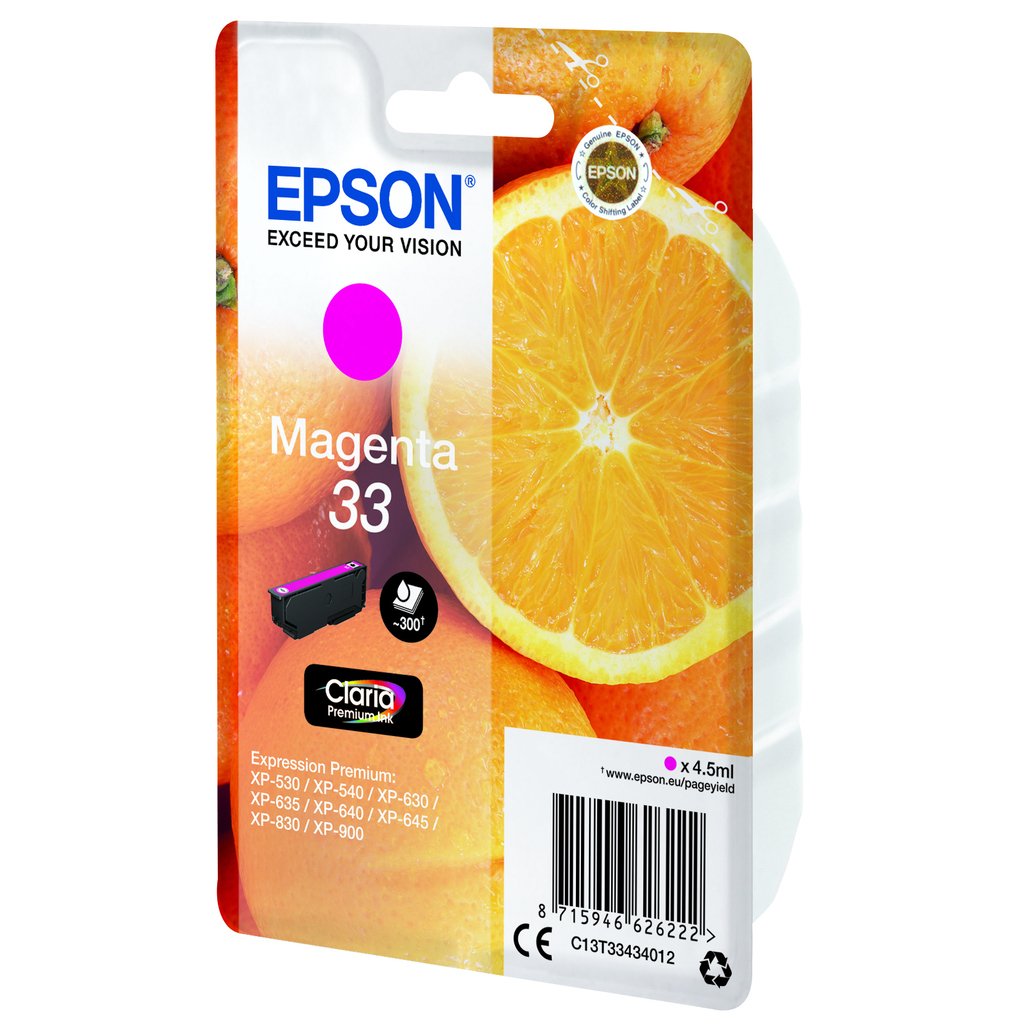 Epson Oranges Singlepack Magenta 33 Claria Premium Ink - Image 4