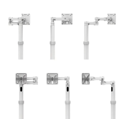 Compulocks iPad 10.9" 10th Gen Space Enclosure Medical Rolling Cart Extended White - Image 2