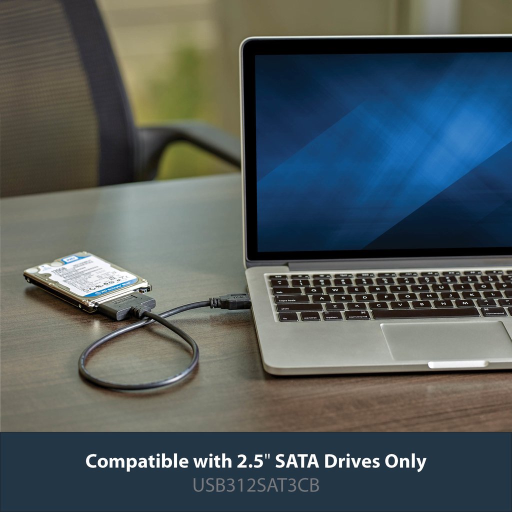 StarTech.com USB 3.1 to 2.5" SATA Hard Drive Adapter - USB 3.1 Gen 2 10Gbps with UASP External HDD/SSD Storage Converter - Image 6