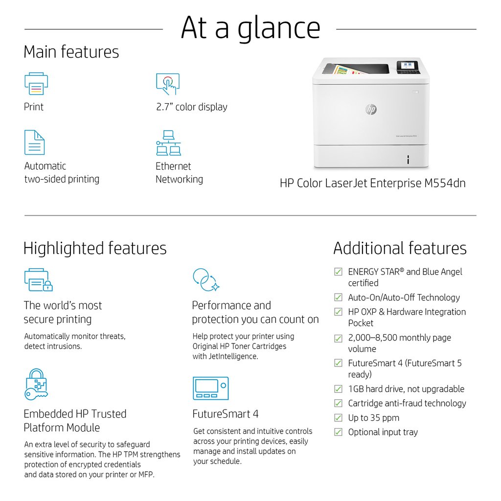 HP Color LaserJet Enterprise M554dn Printer - Image 10