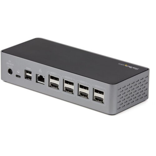 StarTech.com USB C Dock - 4K 60Hz Quad Monitor DisplayPort & HDMI - Universal USB-C Docking Station with 100W Power Delivery - - Image 11