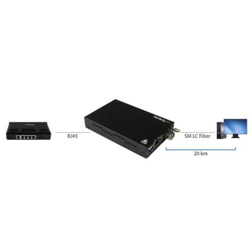 StarTech.com Gigabit Ethernet Copper-to-Fiber Media Converter - SM LC - 20 km - Image 8