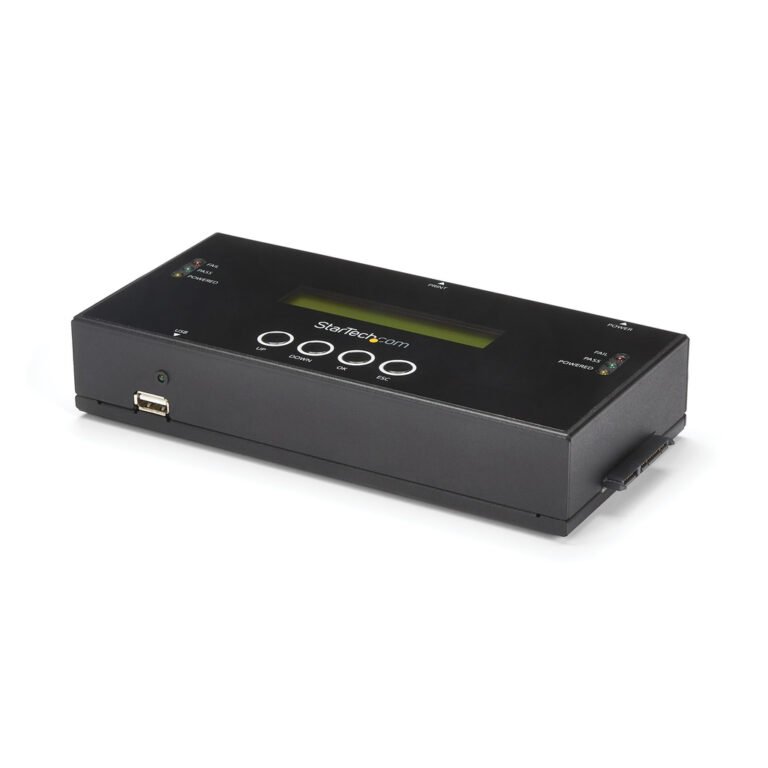 StarTech.com 1:1 Standalone Hard Drive Duplicator and Eraser, SAS and SATA HDD/SSD Cloner/Copier, Hard Drive Duplicator and San