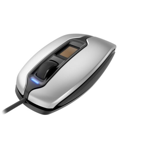 CHERRY MC 4900 Corded Fingerprint Mouse, Silver/Black, USB - Image 2