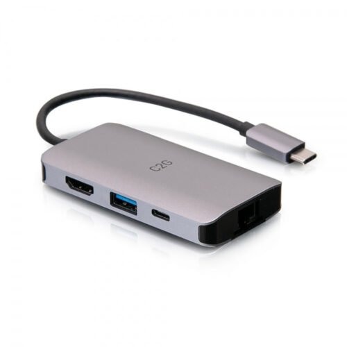C2G USB-C 4-in-1 Mini Dock with HDMI, USB-A, Ethernet, and USB-C Power Delivery up to 100W - 4K 30Hz - Image 3