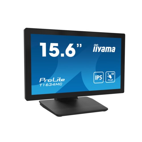 iiyama ProLite 15.6" Full HD PCAP 10 point touch monitor with edge-to-edge glass, IPS Panel Technology and touch through glass