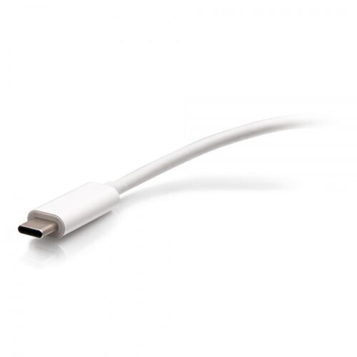 C2G USB-C® to HDMI®, VGA, USB-A, and RJ45 Multiport Adapter - 4K 30Hz - White - Image 2