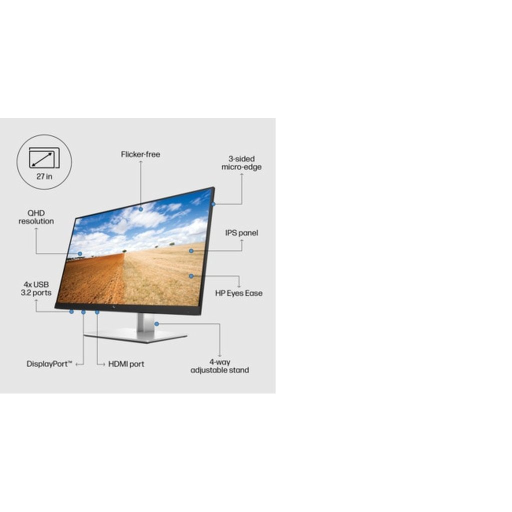 HP E27q G4 QHD Monitor - Image 8