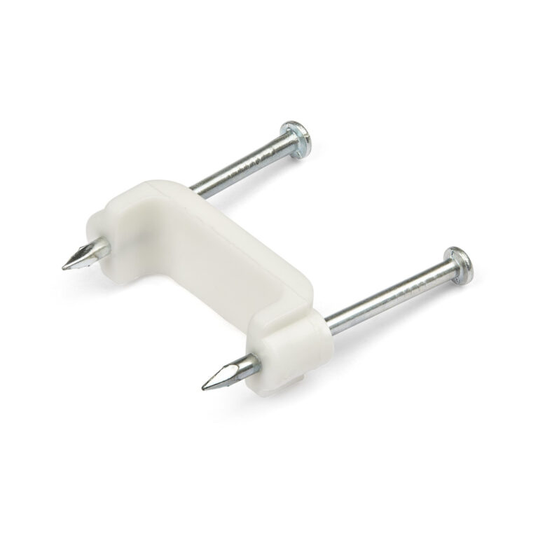 StarTech.com 100 Pack Cable Clips with Nails - Two Steel Nails - Reusable Nail-in Clamps - Brick/Drywall Cable Fasteners - Ethe