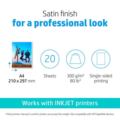 HP Premium Plus Photo Paper, Satin, 300 g/m2, A4 (210 x 297 mm), 20 sheets - Image 8