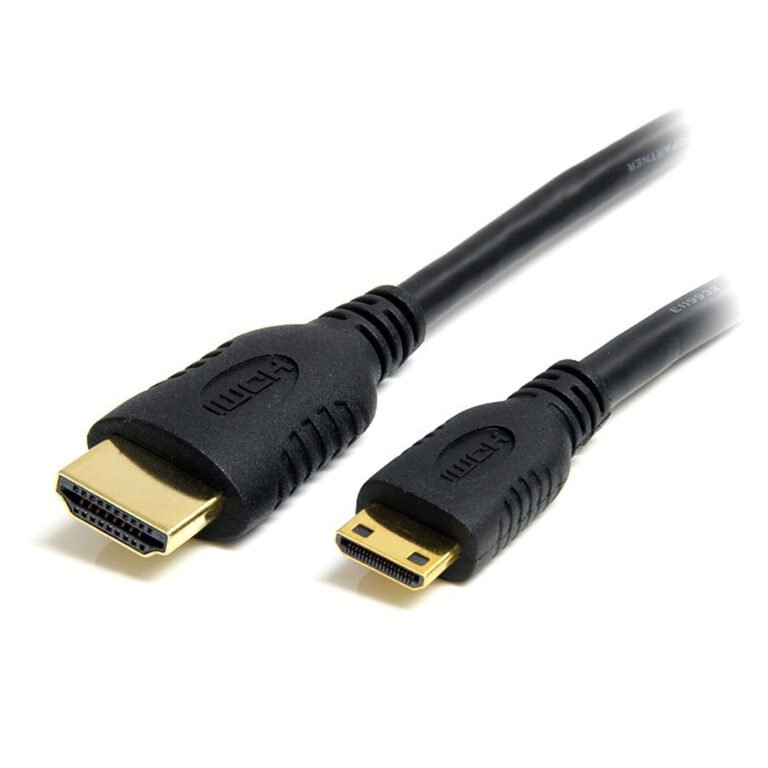 StarTech.com 2m Mini HDMI to HDMI Cable with Ethernet - 4K 30Hz High Speed Mini HDMI to HDMI Adapter Cable - Mini HDMI Type-C D