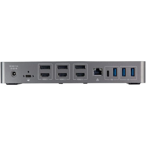 StarTech.com USB-C & USB-A Dock - Hybrid Universal Triple Monitor Laptop Docking Station DisplayPort & HDMI 4K 60Hz - 85W Power - Image 5