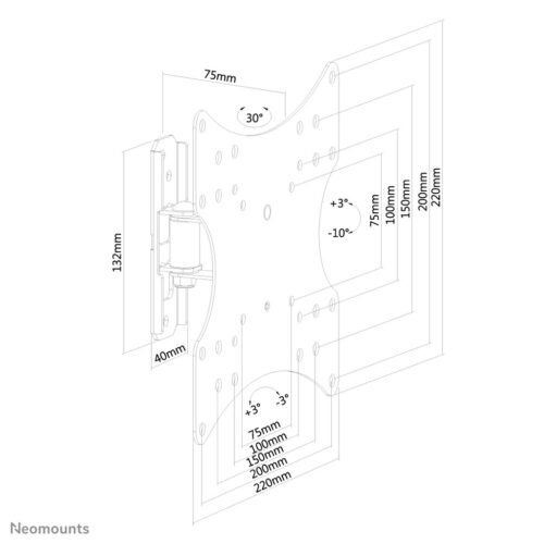 Neomounts FPMA-W115 TV mount wall 10-40" - full motion - Image 2