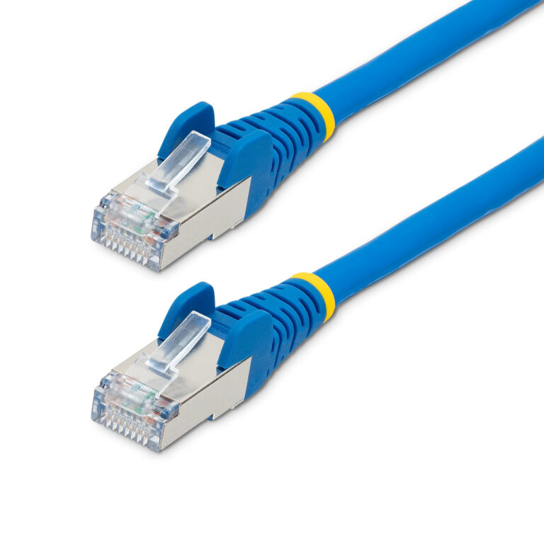 StarTech.com 50cm CAT6a Ethernet Cable - Blue - Low Smoke Zero Halogen (LSZH) - 10GbE 500MHz 100W PoE++ Snagless RJ-45 w/Strain