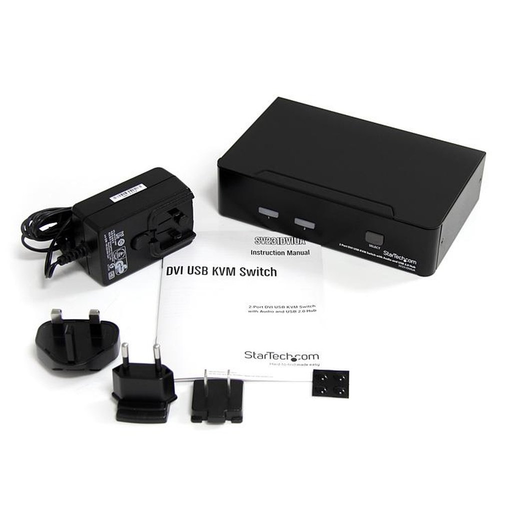 StarTech.com 2 Port DVI USB KVM Switch with Audio and USB 2.0 Hub - Image 4