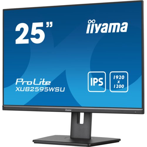 iiyama ProLite 25” 1920 x 1200 monitor featuring IPS panel and a height adjustable stand - Image 5