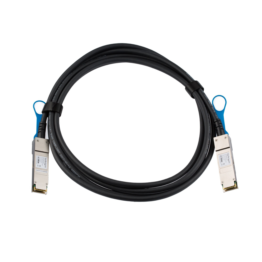 StarTech.com MSA Uncoded Compatible 3m 40G QSFP+ to QSFP+ Direct Attach Breakout Cable Twinax - 40 GbE QSFP+ Copper DAC 40 Gbps - Image 2