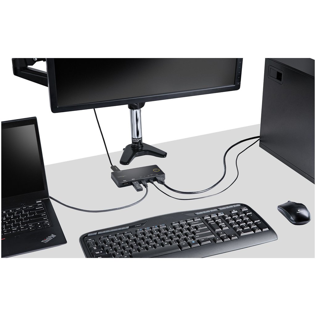 StarTech.com 2 Port Hybrid USB-A + HDMI & USB-C KVM Switch - Single 4K 60Hz HDMI 2.0 Monitor - Compact Desktop and/or Laptop HD - Image 9