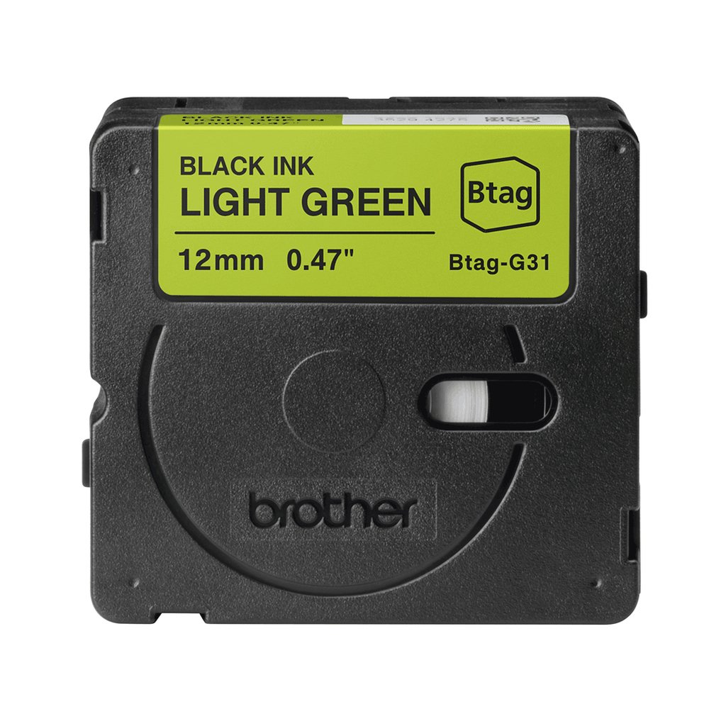 Brother BTAG-G31 label-making tape Black on green - Image 2