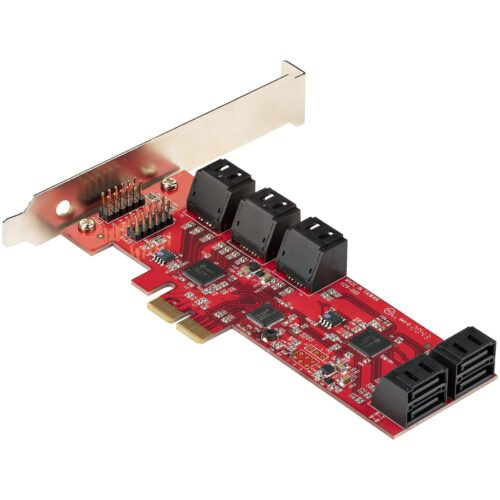 StarTech.com SATA PCIe Card - 10 Port PCIe SATA Expansion Card - 6Gbps - Low/Full Profile - Stacked SATA Connectors - ASM1062 N - Image 10
