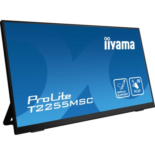 iiyama ProLite 21.5” Optical Bonded PCAP 10pt touchscreen monitor with IPS panel technology, edge-to-edge glass, anti-fingerp - Image 3