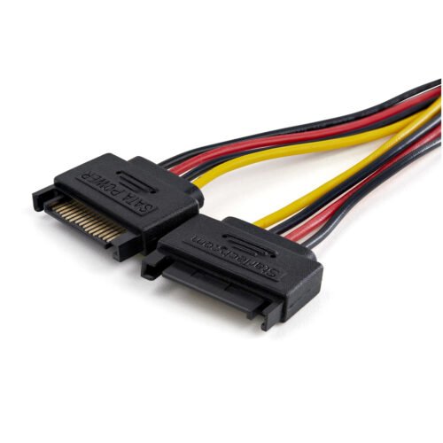 StarTech.com Dual SATA to LP4 Power Doubler Cable Adapter – 2 SATA to 4 Pin LP4 Internal PC Peripheral Power Supply Connector - Image 2