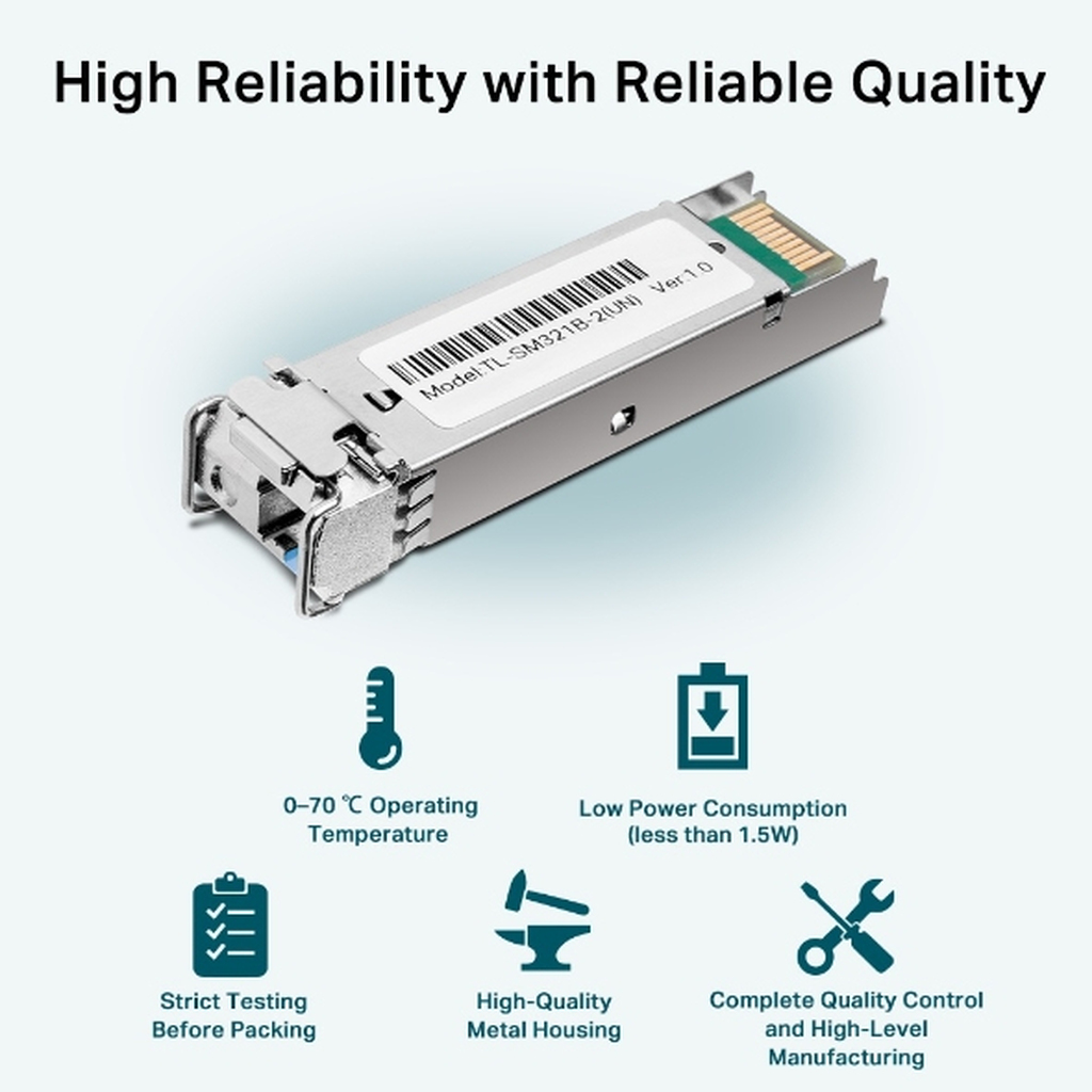 TP-Link Omada Gigabit Single-Mode WDM Bi-Directional SFP Module - Image 5