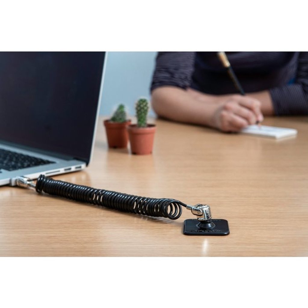 Compulocks Dual Head Coiled T-bar Security Keyed Cable Lock - Image 7