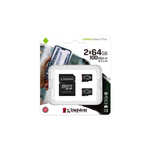 Kingston Technology 64GB micSDXC Canvas Select Plus 100R A1 C10 Two Pack + Single ADP - Image 5