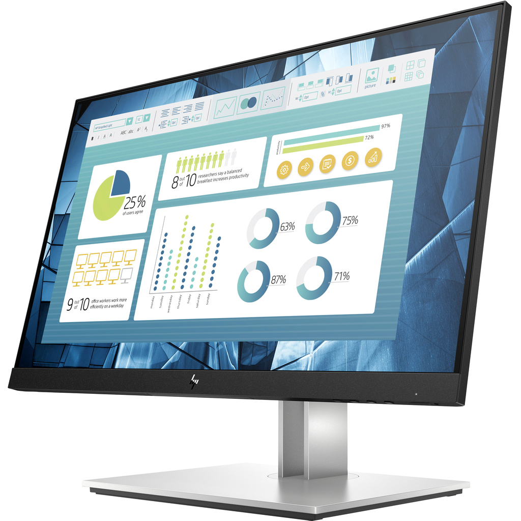 HP E-Series E22 G4 computer monitor 54.6 cm (21.5") 1920 x 1080 pixels Full HD LCD Black, Silver - Image 3