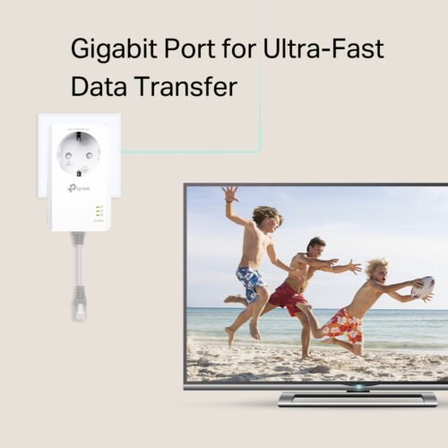 TP-Link AV1000 Gigabit Passthrough Powerline Starter Kit - Image 4