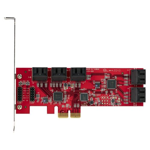 StarTech.com SATA PCIe Card - 10 Port PCIe SATA Expansion Card - 6Gbps - Low/Full Profile - Stacked SATA Connectors - ASM1062 N - Image 14