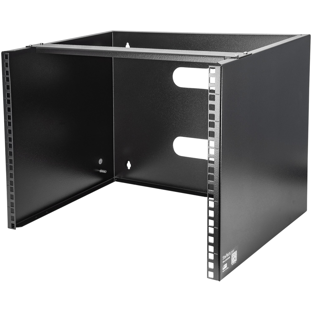 StarTech.com 8U Wall Mount Network Rack - 14 Inch Deep (Low Profile) - 19" Patch Panel Bracket for Shallow Server and IT Equipm