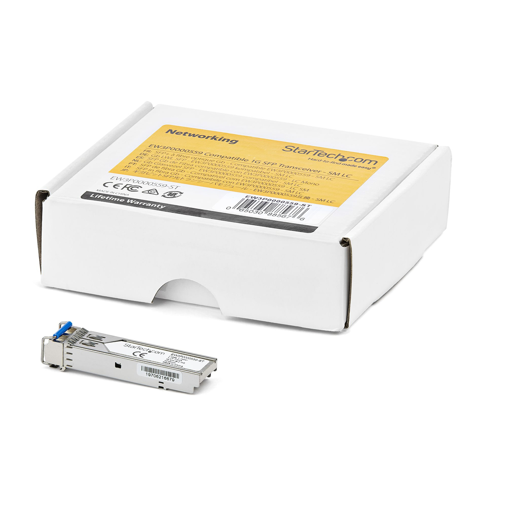StarTech.com Citrix EW3P0000559 Compatible SFP Module - 1000BASE-LX - 1GbE Single Mode Fiber SMF Optic Transceiver - 1GE Gigabi - Image 2