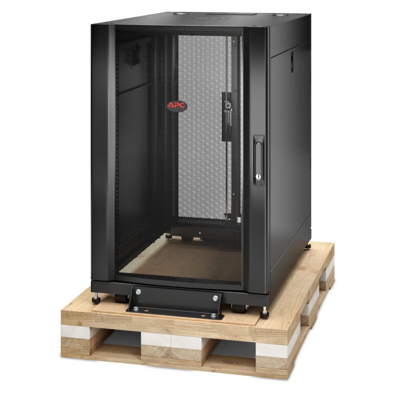 APC NetShelter SX, Server Rack Enclosure, 18U, Shock Packaging, Black, 925H x 600W x 900D mm
