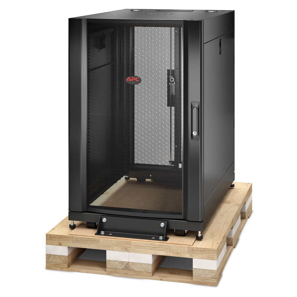 APC NetShelter SX, Server Rack Enclosure, 18U, Shock Packaging, Black, 925H x 600W x 900D mm
