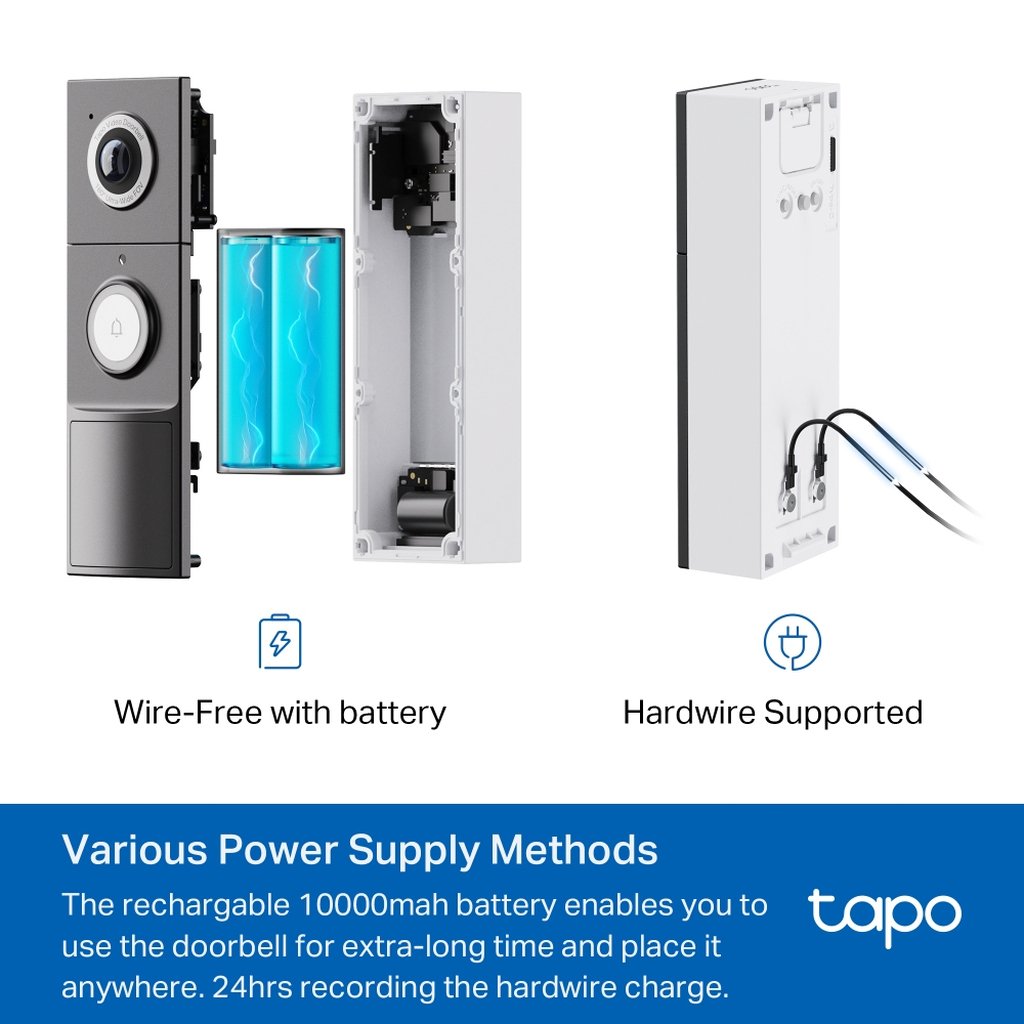 TP-Link Tapo Video Doorbell Camera 1 × D235, 1 × D100C - Image 4