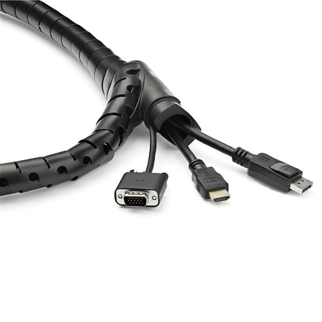 StarTech.com 2.5 m (8.2 ft.) Cable-Management Sleeve - Spiral - 45 mm (1.8 in.) Diameter - Image 4