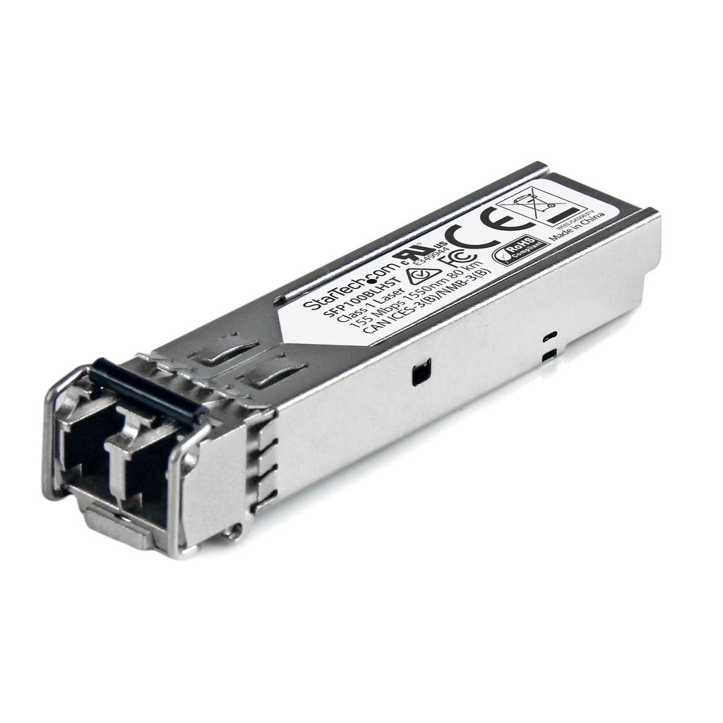 StarTech.com MSA Compliant SFP Transceiver Module - 100BASE-LH~MSA Uncoded SFP Module - 100BASE-LH - 100MbE Single Mode Fiber (