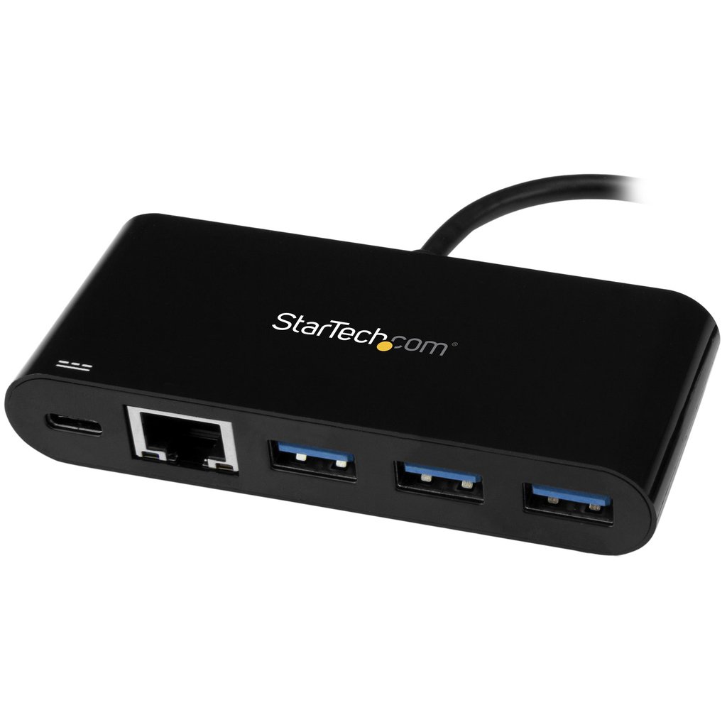 StarTech.com 3 Port USB-C Hub with Gigabit Ethernet & 60W Power Delivery Passthrough Laptop Charging - USB-C to 3x USB-A (USB 3 - Image 2