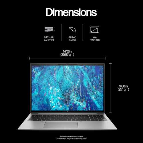 HP ZBook Firefly G11 Intel Core Ultra 7 155H Mobile workstation 40.6 cm (16") WUXGA 16 GB DDR5-SDRAM 512 GB SSD NVIDIA RTX A500 - Image 9