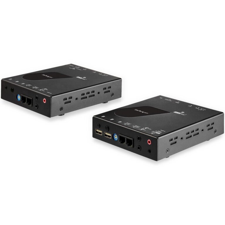 StarTech.com HDMI KVM Extender over IP Network - 4K 30Hz HDMI 2.0 and USB over IP LAN or Cat5e/Cat6 Ethernet Cable (100m/330ft)