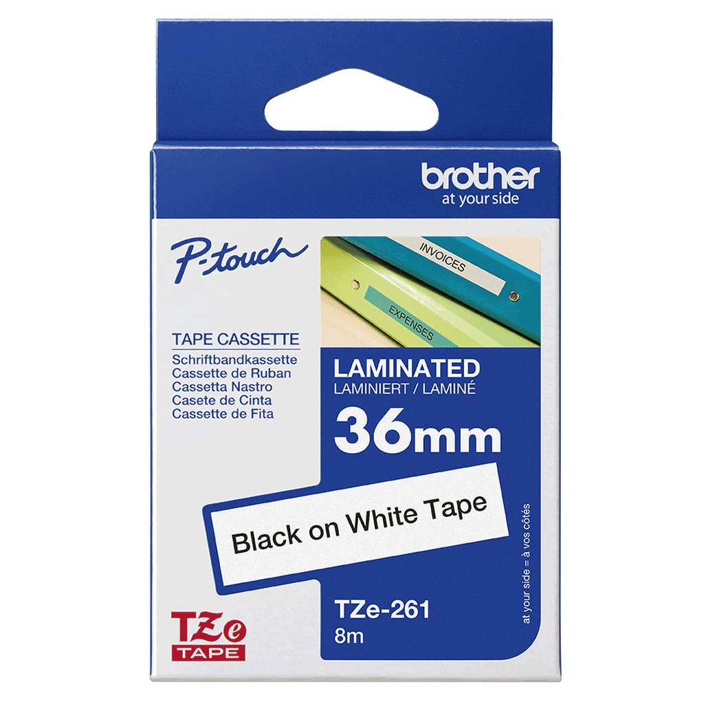 Brother TZE-261 label-making tape Black on white TZ - Image 3