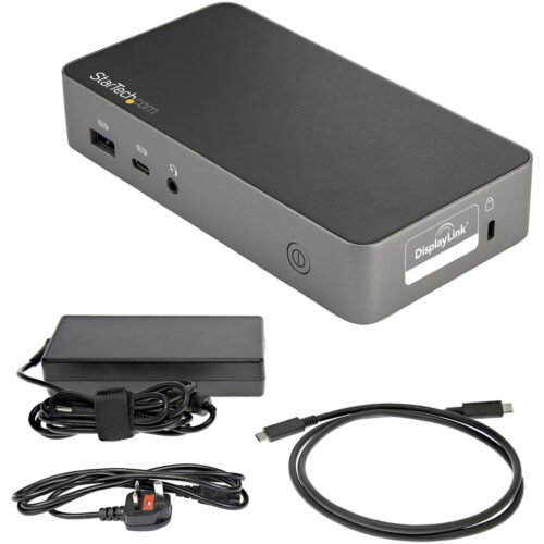 StarTech.com USB-C Dock - Dual Monitor 1080p HDMI Laptop Docking Station - 65W Power Delivery - 1x USB-C, 3x USB-A, Ethernet - - Image 3