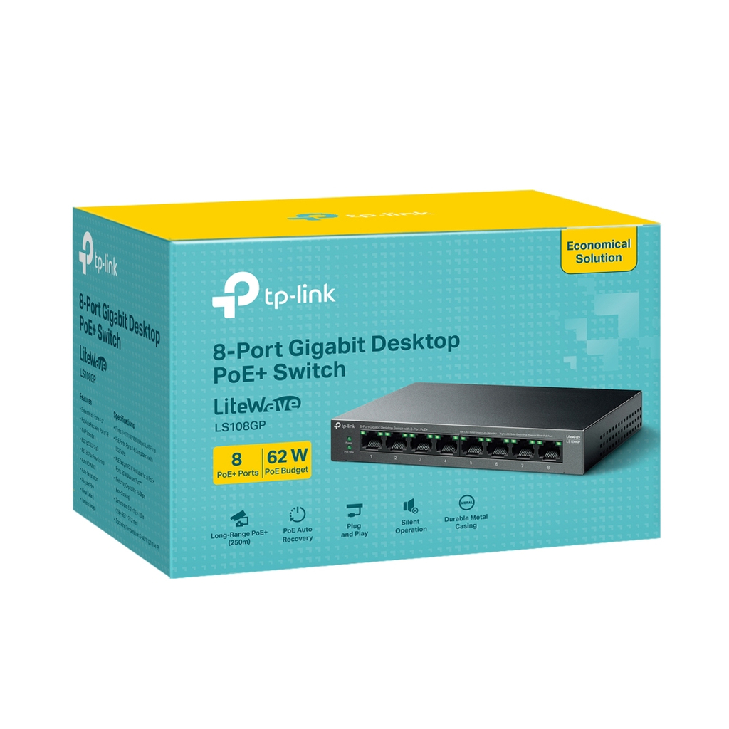 TP-Link LiteWave 8-Port Gigabit Desktop Switch with 8-Port PoE+ - Image 6