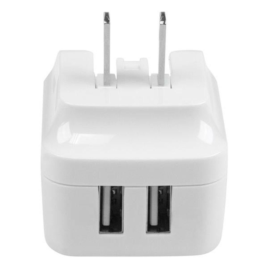 StarTech.com Dual-port USB wall charger - international travel - 17W/3.4A - white - Image 6