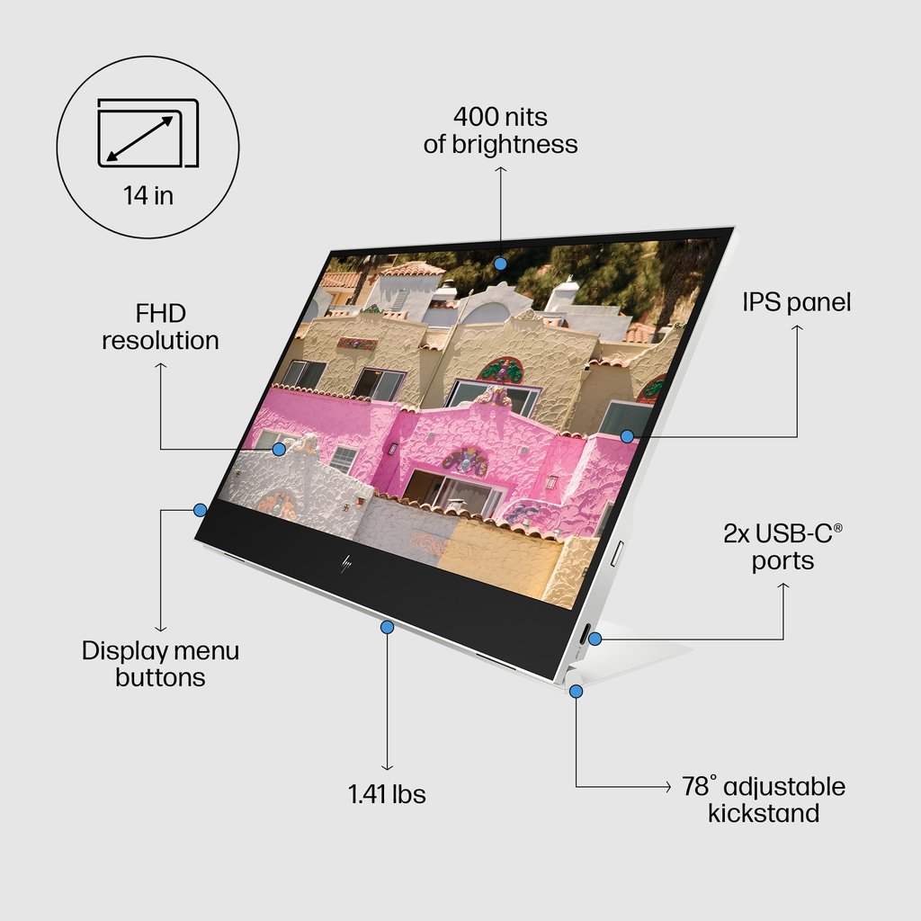 HP E-Series E14 G4 Portable Monitor - Image 15