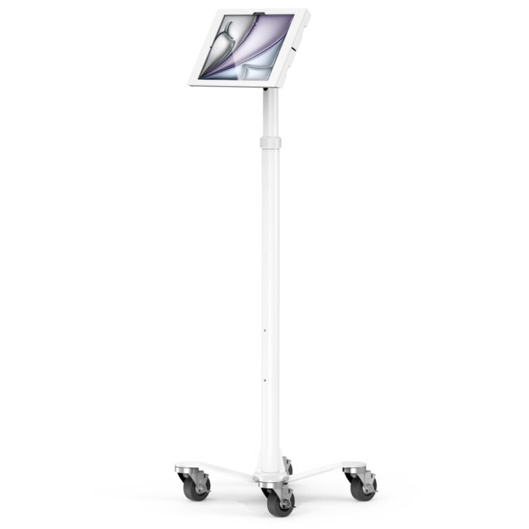 Compulocks iPad Air M2 13" (2024), Apex Enclosure Rolling Cart - Rise Freedom White