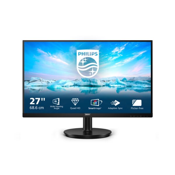 Philips V Line 275V8LA/00 computer monitor 68.6 cm (27") 2560 x 1440 pixels Quad HD LED Black - Image 4